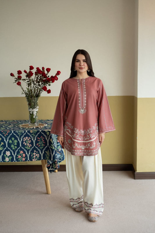 Rosy Elegance (Embroidery 2.PCs)
