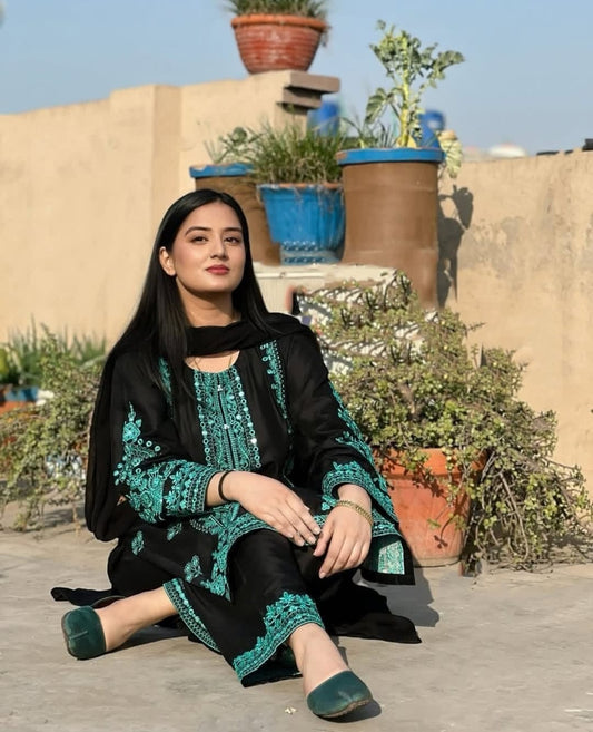 Green Jade Embroidery (2.Pcs)