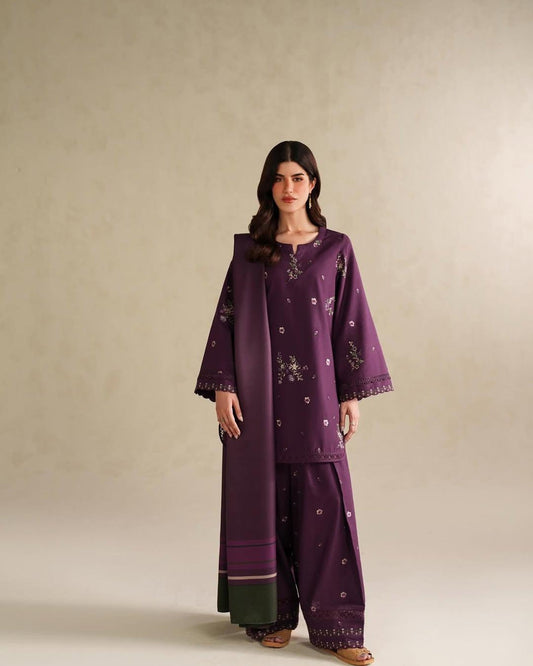 Azul (Embroidery 3.Pcs with Farshee Shalwar)