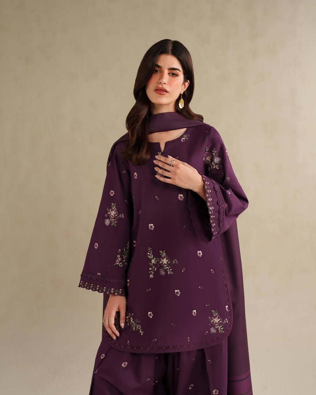 Azul (Embroidery 3.Pcs with Farshee Shalwar)