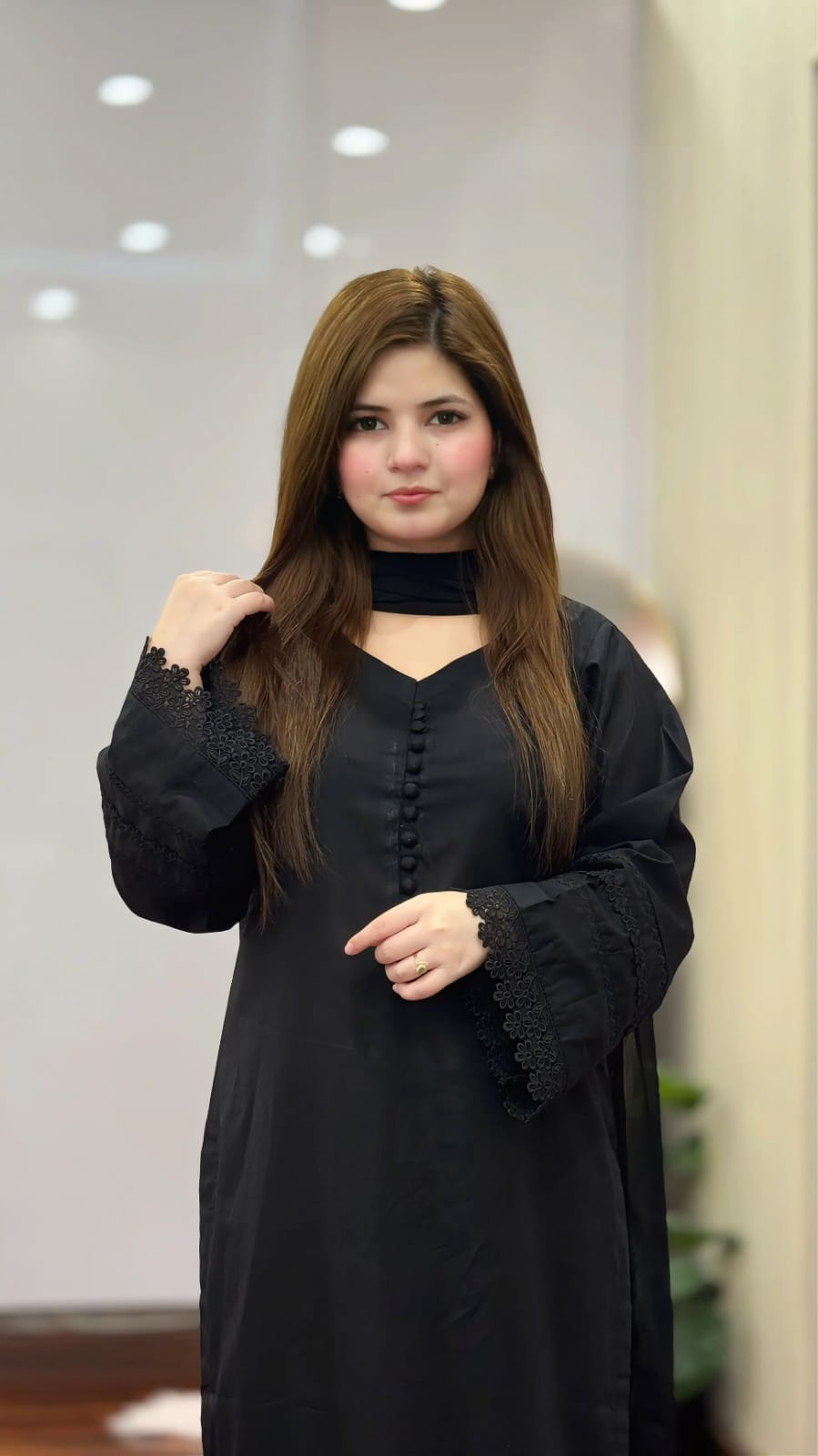 Black Lace (long Length 3.PCs)