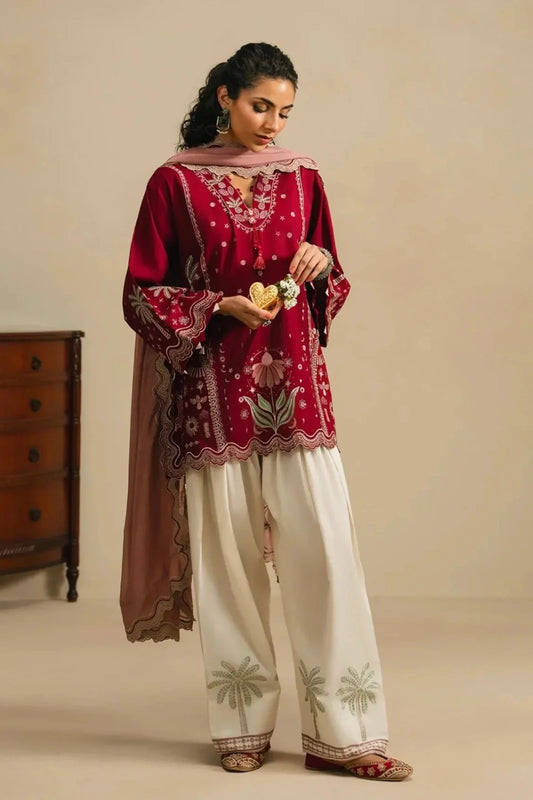 Gulali (Embroidery 3.PCs with Farshee Shalwar)
