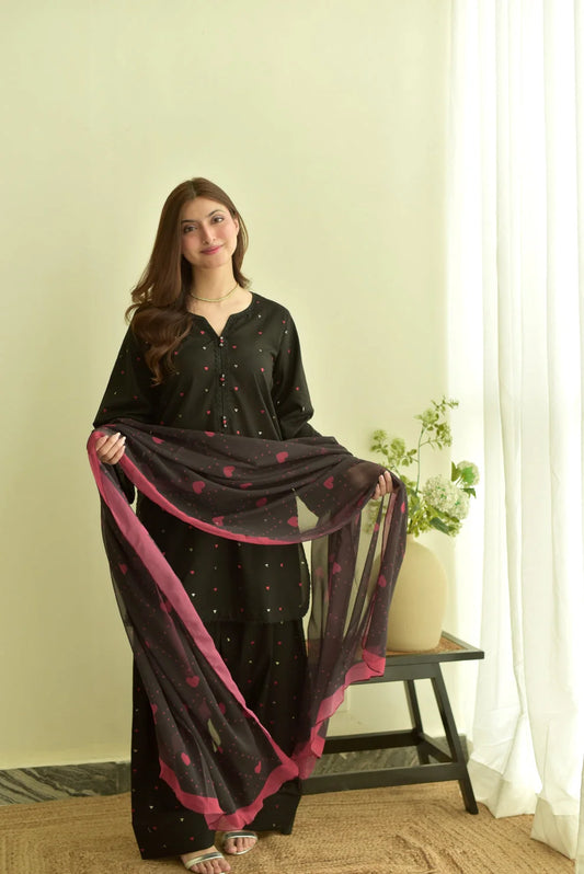 Heer (Embroidery 3.PCs with Farshee Shalwar)