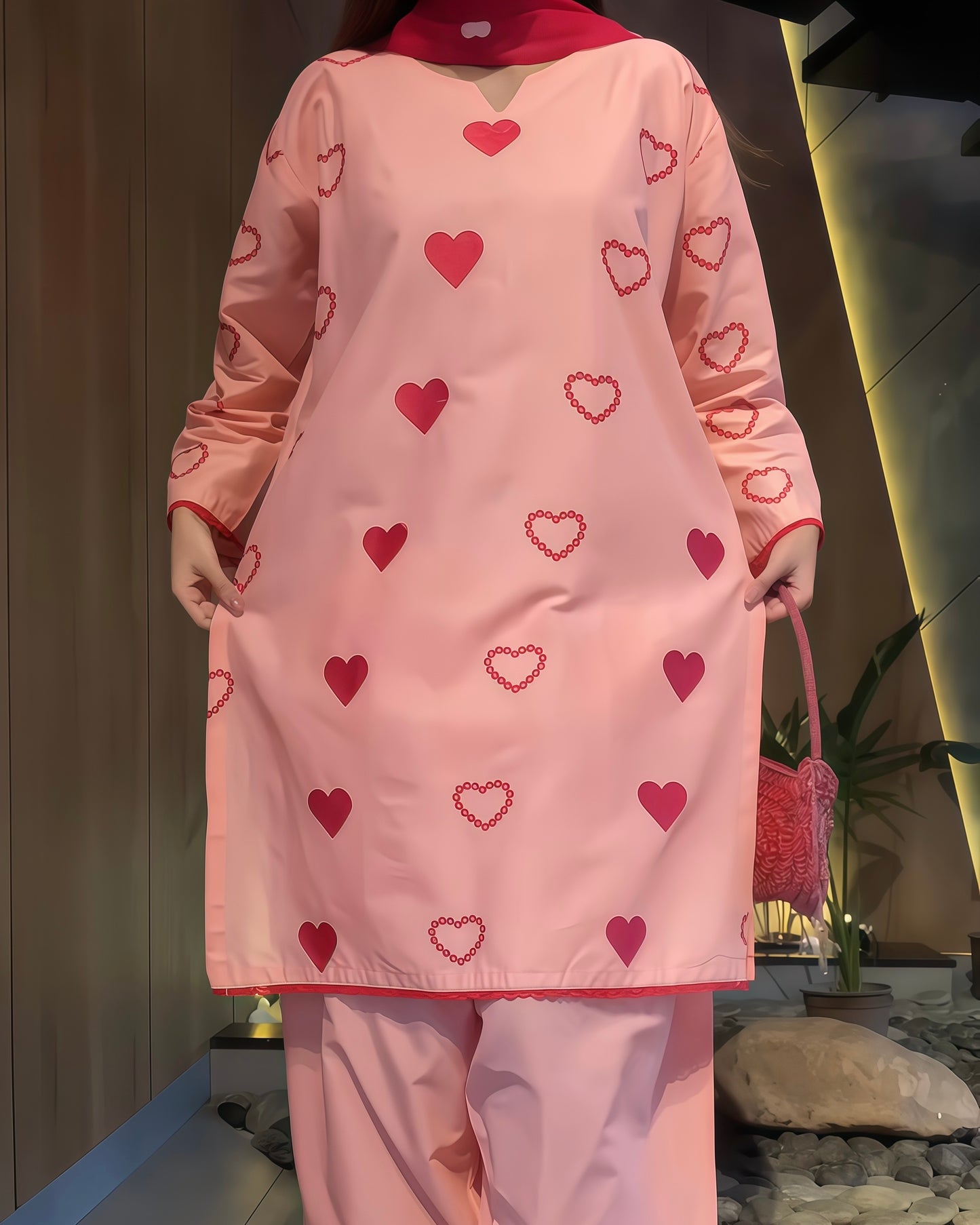 Heart Grace (Embroidery 3.PCs with Farshee Shalwar)