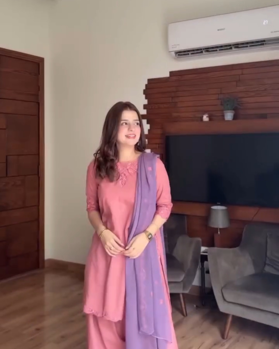 Irfa Pink Embroidery (3.Pcs)