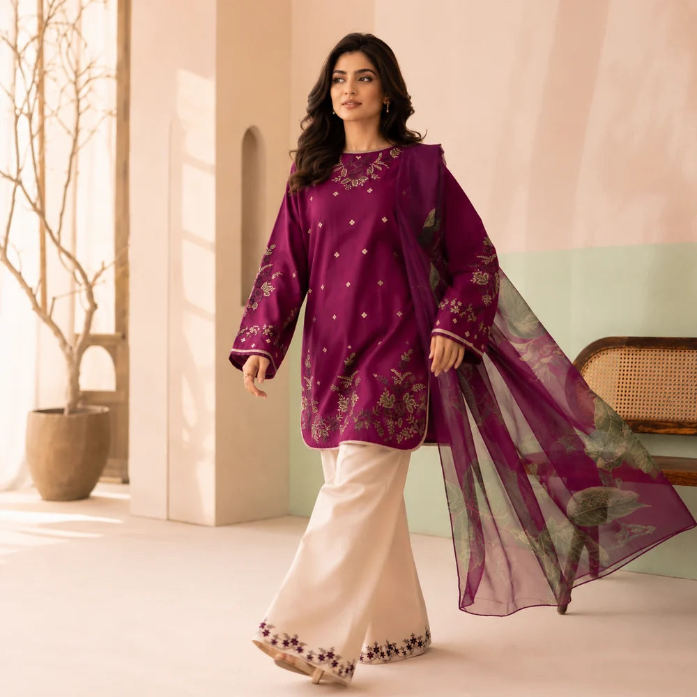 Kainat (Embroidery 3.PCs with Farshee Shalwar)