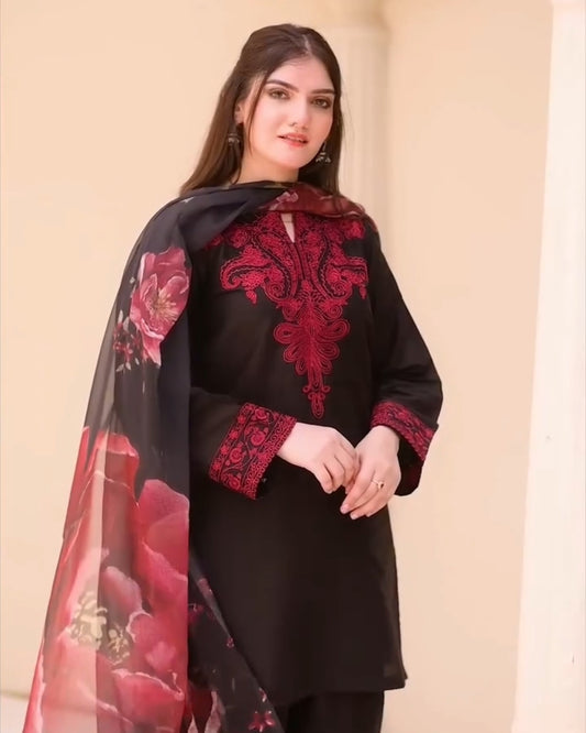 Moon light Embroidery (3.pcs)