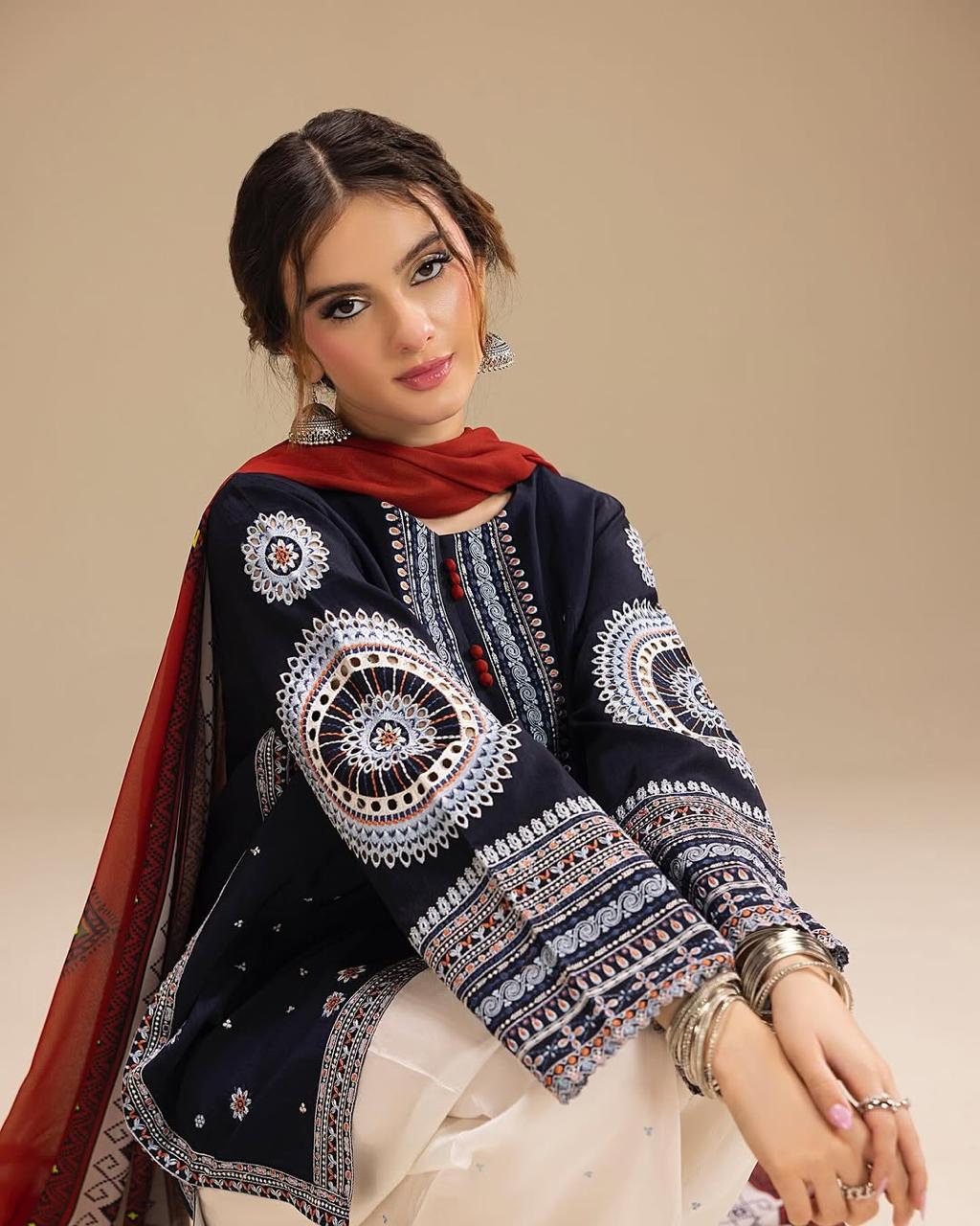 Shanai Blue (Embroidery 3.Pcs)