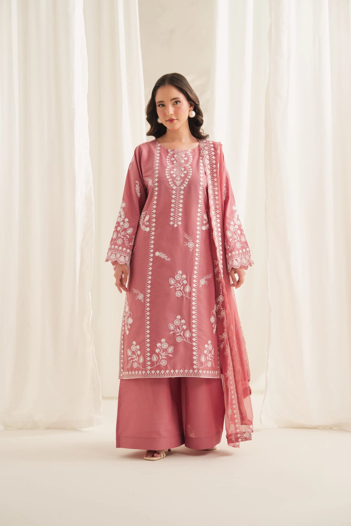 Pinki (Embroidery 3.PCs in Long Length)