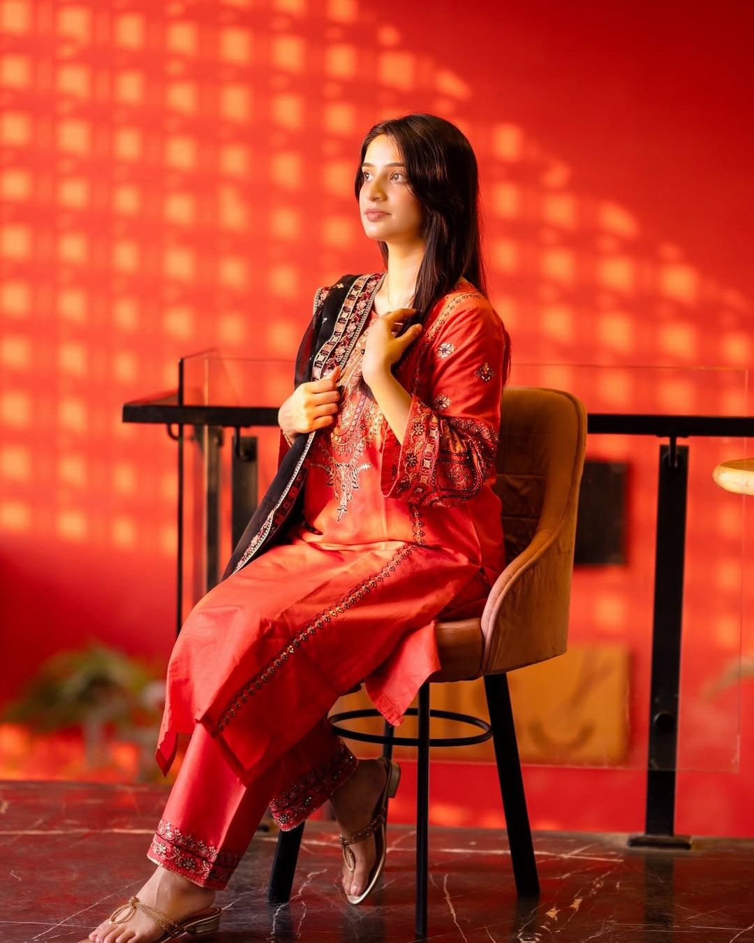 Red Iris Embroidery (3.Pcs)