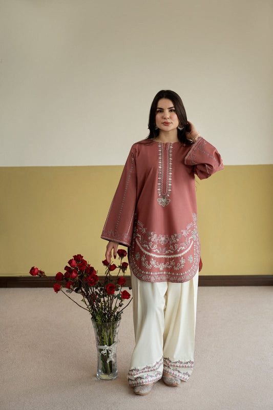 Rosy Elegance (Embroidery 2.PCs)