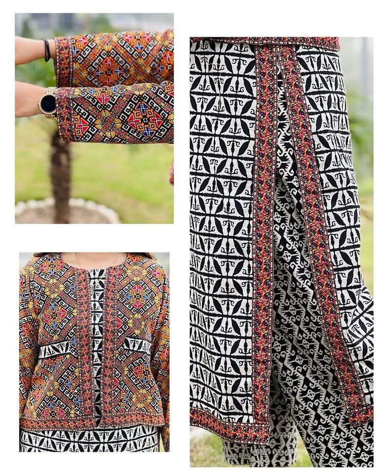 Multi Black Digital-Print in Long Length (2.Pcs)