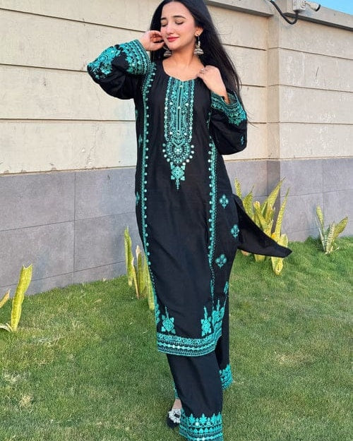 Green Jade Embroidery (2.Pcs)