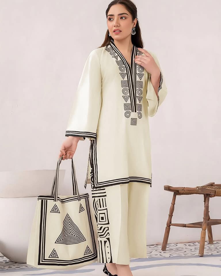 Pyramid Design with Matching Hand-Bag (2.Pcs)