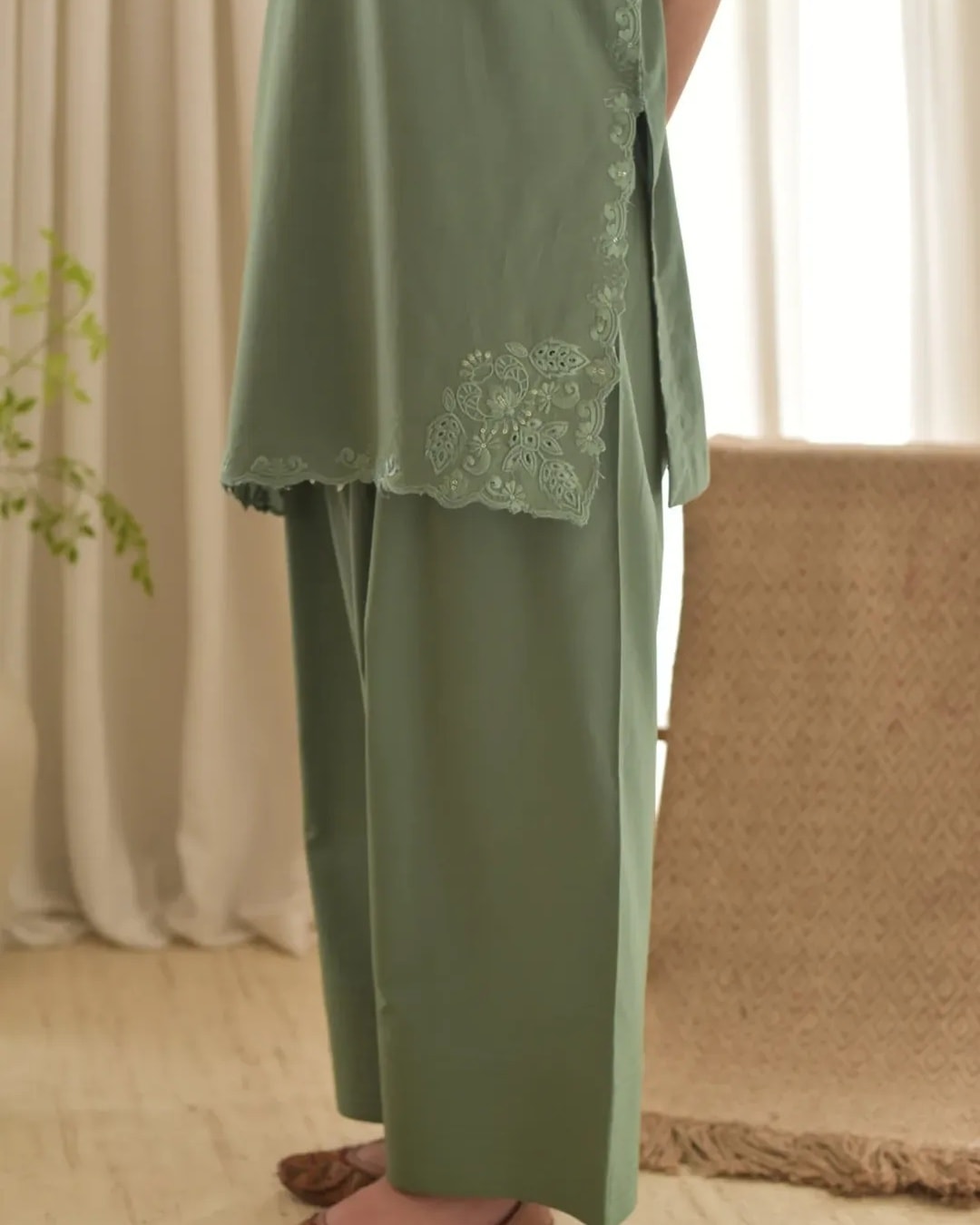 Irfa Green Embroidery (3.Pcs)