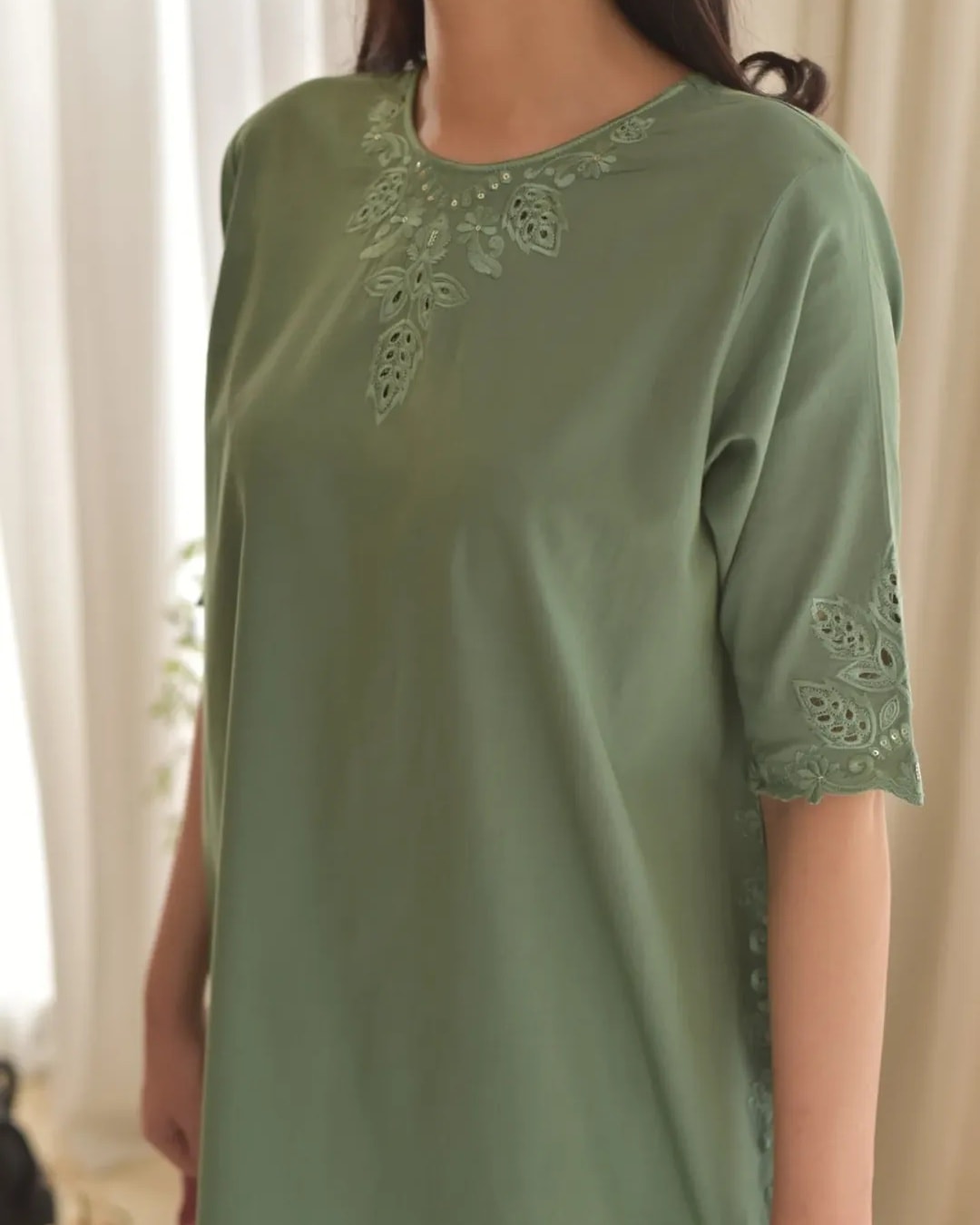 Irfa Green Embroidery (3.Pcs)