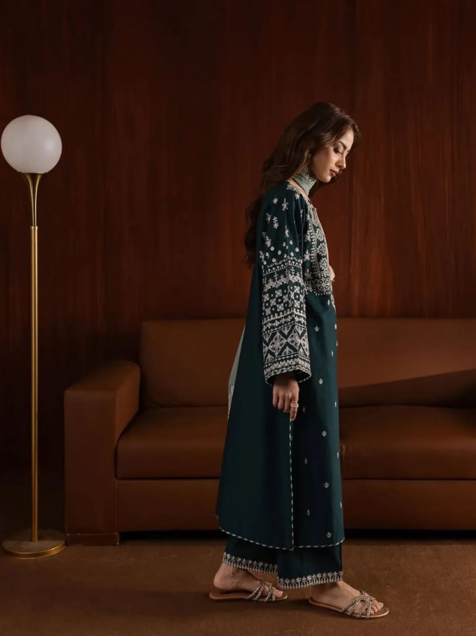 Margrita Embroidered in Long Length (3.Pcs)