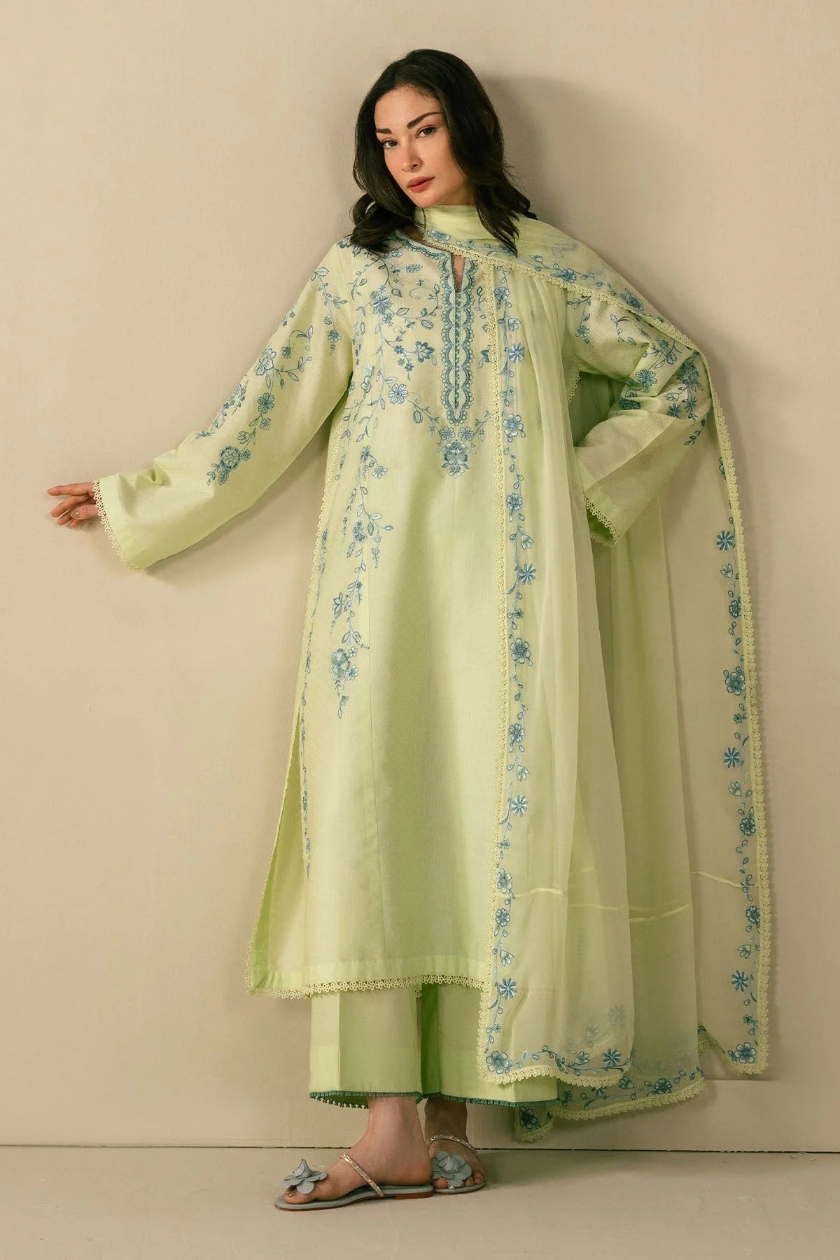 Pastel (Embroidery 3.PCs in Long Length)