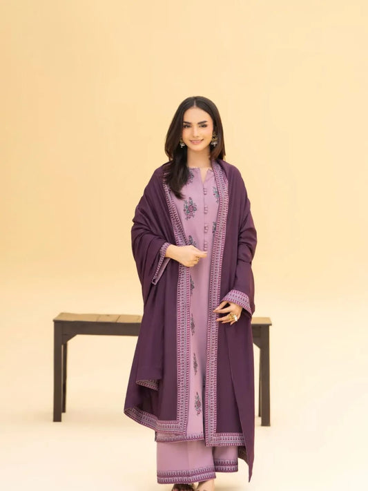 Shokh Embroidery (3.Pcs) with Shawl