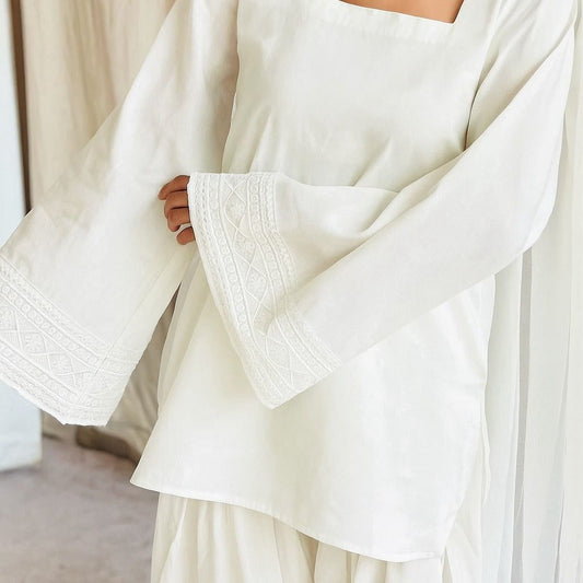 White Farshee (Embroidery 3.Pcs)