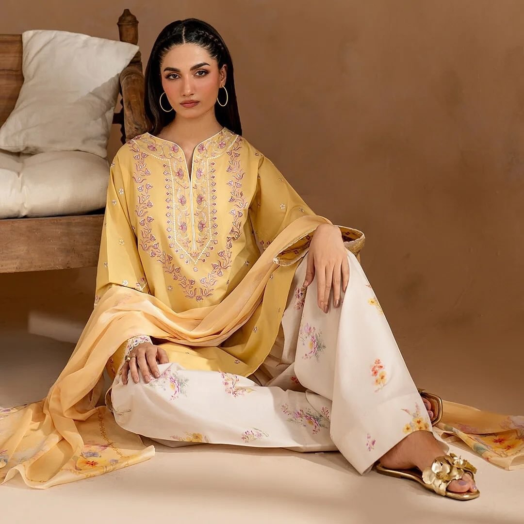 Yellow Blair Embroidery (3.Pcs)